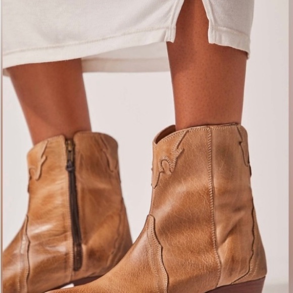 Free People Frontier Western Leather Ankle Bootie - Picture 11 of 13